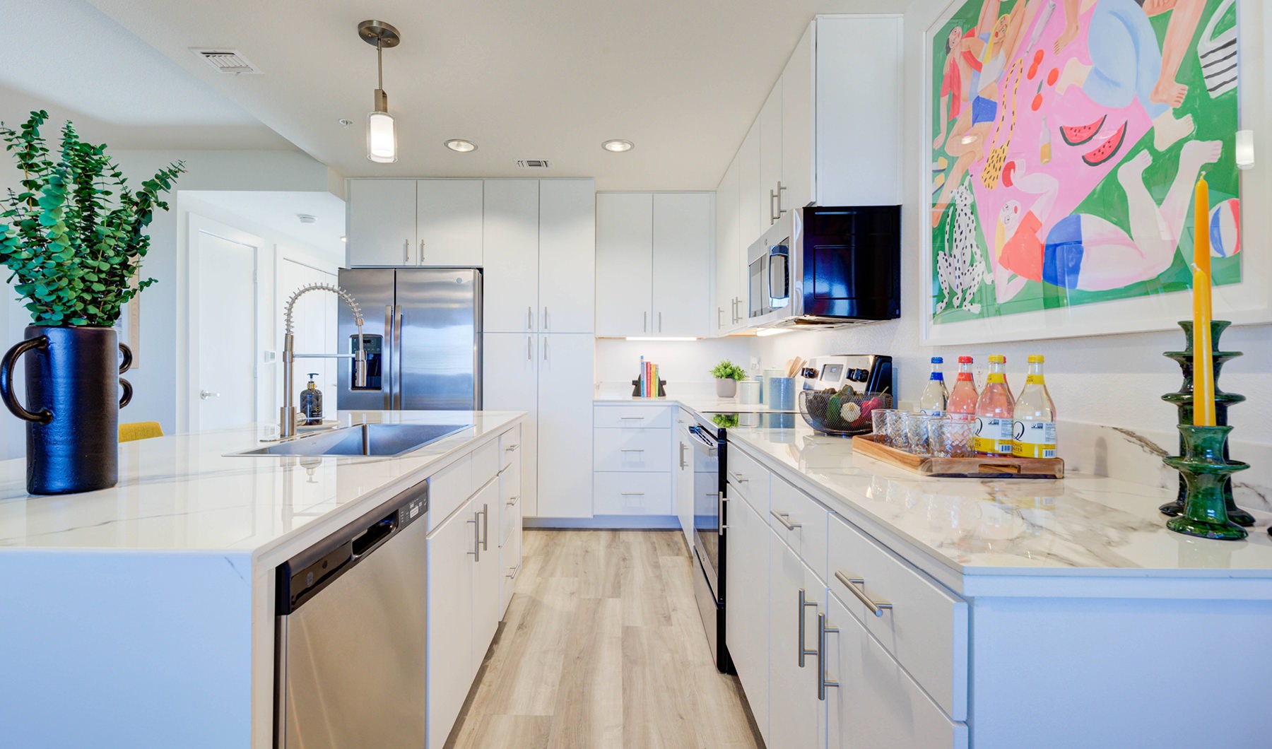 rotator Well-lit kitchen with ample counter space