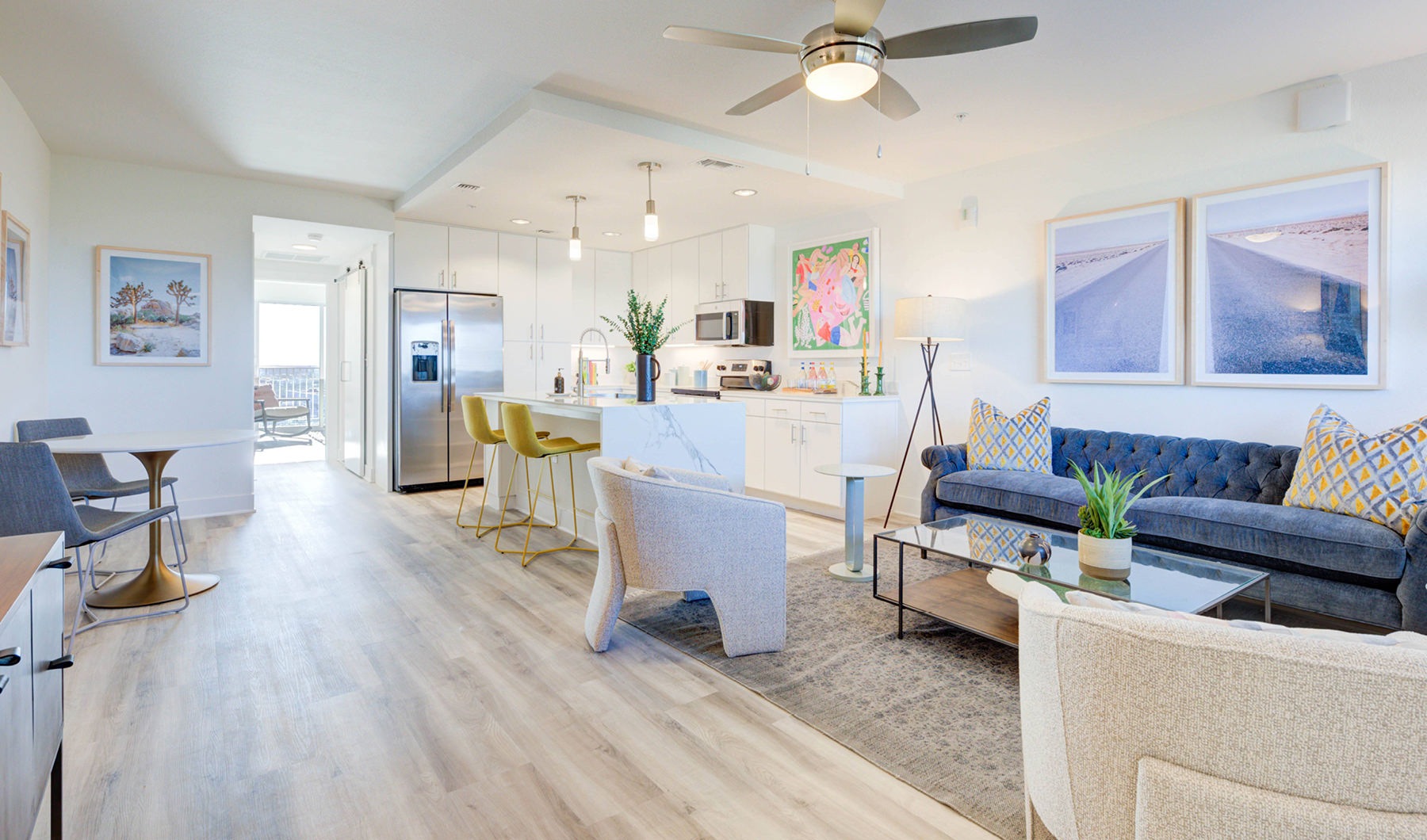rotator Open space living area with natural lighting